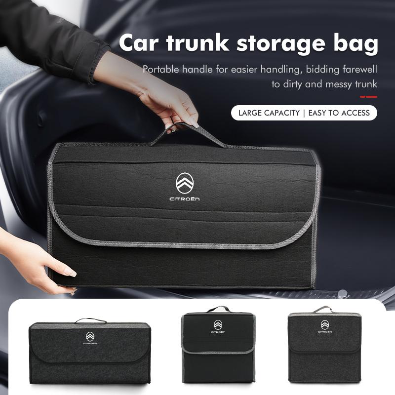 Felt Car Trunk Organizer Large Capacity Folding Storage Bag For Citroen C4 C3 C5 C1 C2 C6 VTS C4L DS3 DS4 DS5 Grand Berlingo Ysjg48