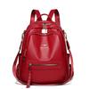 Vintage Backpack Women's Solid Color Backpack Large Capacity Schoolbag