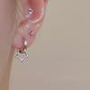 Exquisite Sparkling Inlaid Zircon Hollow Star Pendant Earrings, Women's Fashionable Daily Party  Gifts