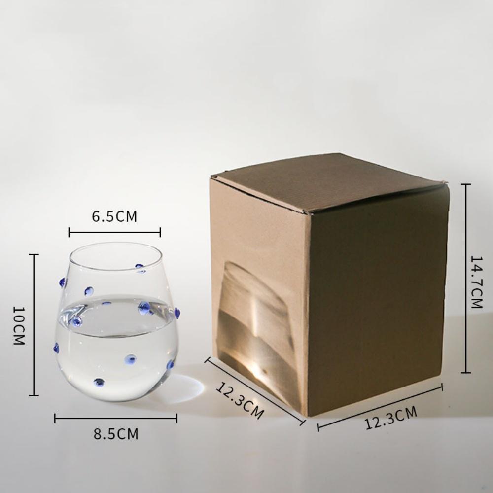 Borosilicate Glass Cups with Irregular Dots Textured Bump Tumbler Clear Glass Drinkware for Water Juice Milk Coffee Latte Mug