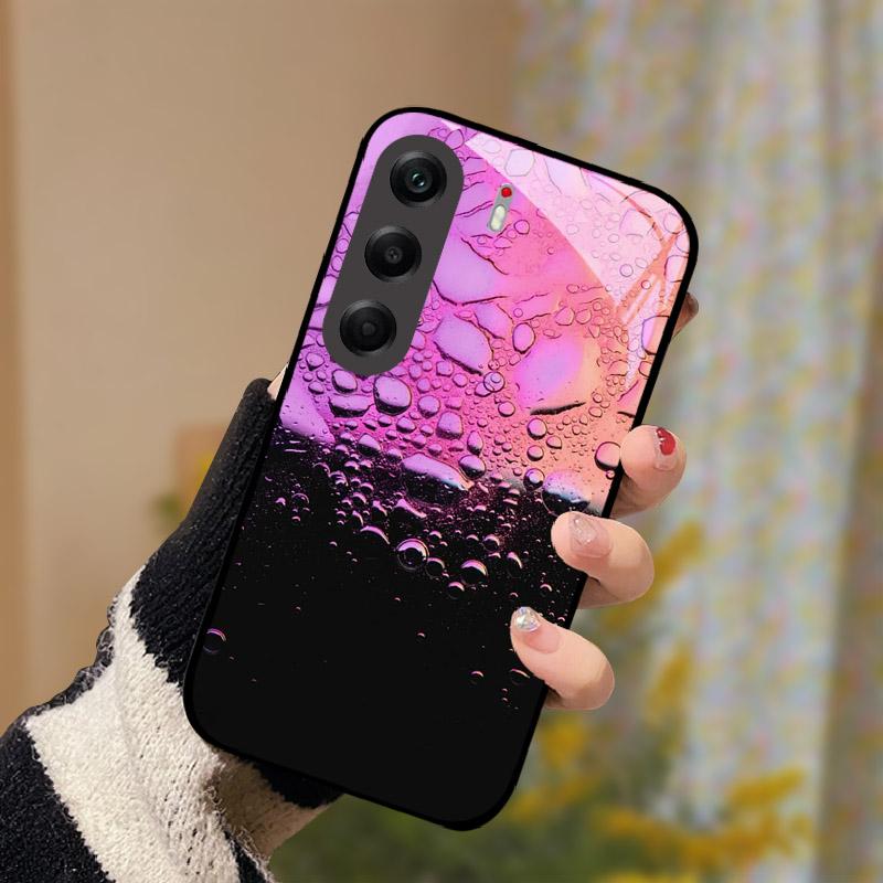 Capa à Prova de Choque Para Tecno Camon 40 Pro 5G Vidro Temperado Traseiro Capa de Celular Camon40Pro Camon 40Pro 5G CM7 Capa Dura Shell Coque