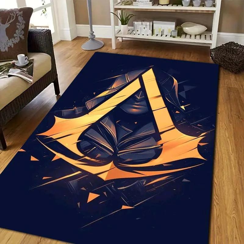 A-Assassin's Creed Logo Print Flannel Area Rug Non‑Slip Floor Mat For Couch Bedroom Living Room Indoor Home Decor carpet Gift