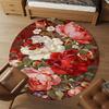 1pc Floral Butterfly Round Chair mat office Area Rug - Non-Slip, Floor Mat for Office, Bedroom, and Indoor Decor p127019