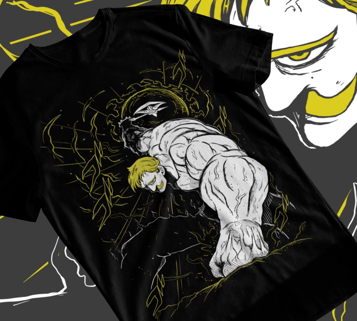 Escanor The Seven Deadly Sins nanatsu taizai Hawk Ban Anime Unisex Soft T-shirt S