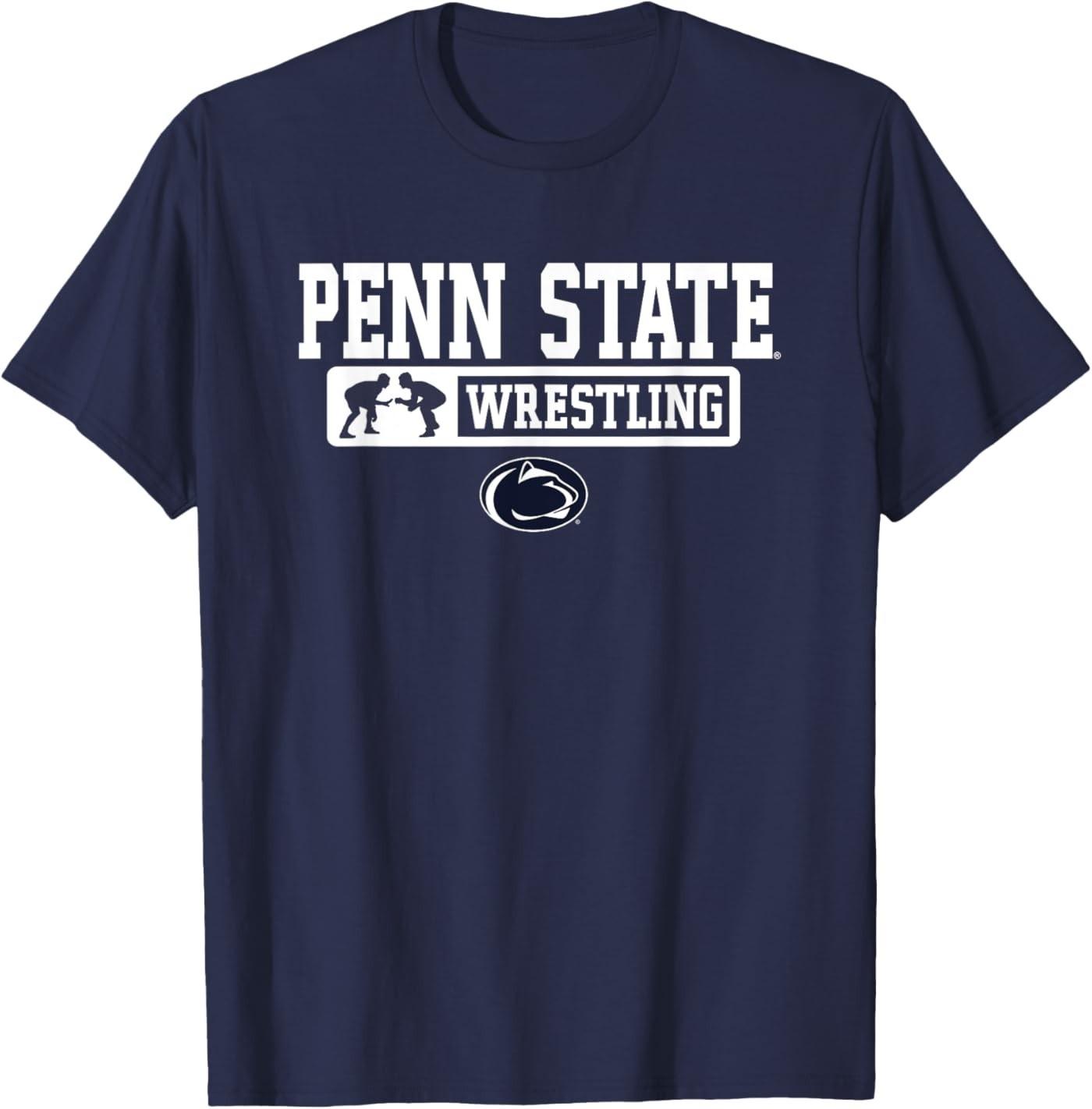 Penn State Nittany Lions Wrestling Arm Twist Navy T-Shirt S