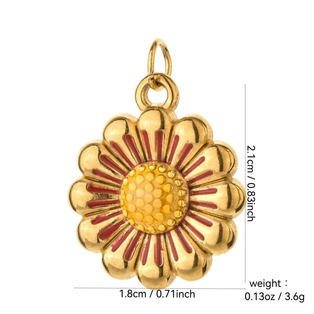 Stainless Steel Rose Flower Charms for DIY Jewelry - Bracelets, Necklaces, Pendants