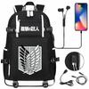 Naruto Print USB Charging Backpack Teen Student Large Capacity Travel Casual School Bag For Boys Girls