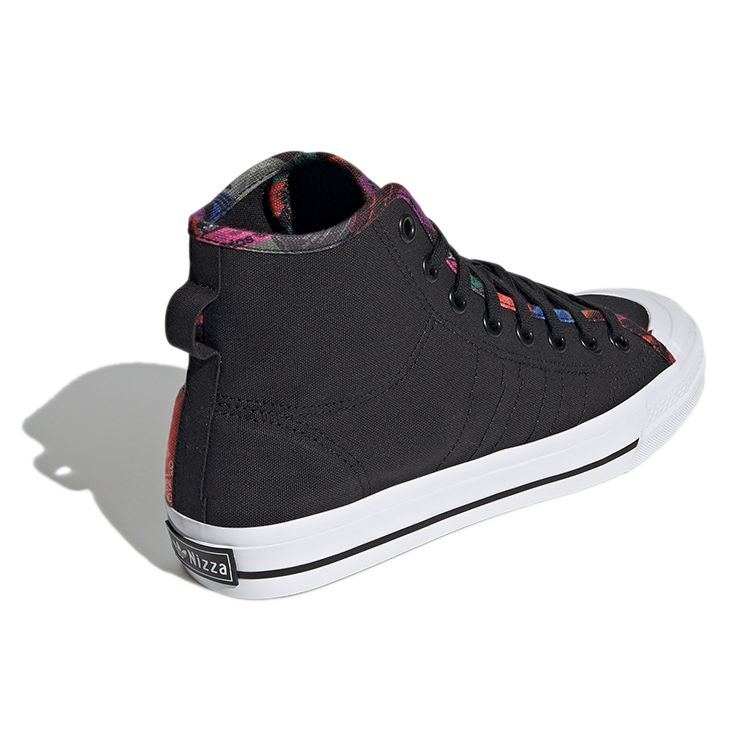Adidas Originals Nizza Hi Rf Canvas Casual Slip Resistant Shock Absorbing High Top Skate Shoes Unisex Sneakers Black GX2713
