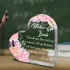2D Flat Heart-Shaped Acrylic Thank You Plaque, Weddings & Special Occasions Gift, Suitable for Wall Decoration, Porch, Room, Villa, Accents Home, Hall