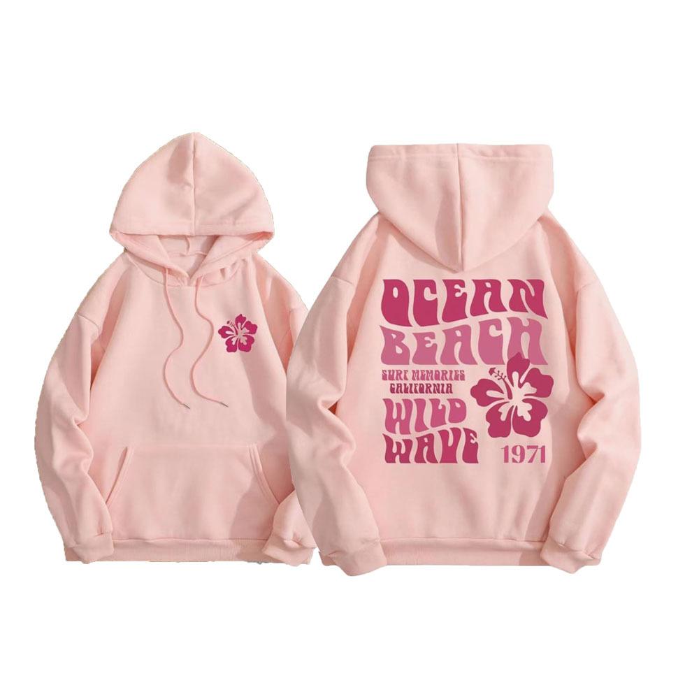 Hooded Women's Print Pullover Hoodie Long Sleeve Outer Wear
