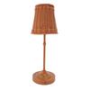 Cordless LED Rattan Table Lamp Rechargeable Dimmable Bedside Lamp Eye Friendly Lighting for Indoor Outdoor Home Patio