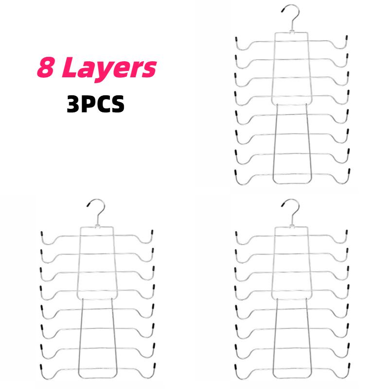 3 Pack Multi-layer Non-Slip Bra Organizer Hanger Effortlessly Storage Sport Bras Camisoles & Swimsuits Tops Skirts Dorm Wardrobe