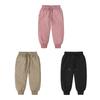 4-13 Jahre Kinder Winter Einfarbig Thermische Baumwollhose mit Kordelzug
