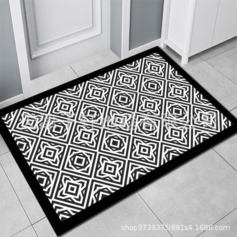 Nordic National Wind Diatom Mud Mat Bathroom Toilet Absorbent Non-slip Dirty and Easy To Clean Porch Mat
