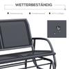 Two Seater Swing Chair Garden Bench With Swing Mechanism Loadable Up To 200 Kg 120 X 70 X 85 Cm Black