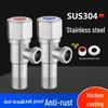304 Stainless Steel Angle Valve for Cold/Hot Water, Universal 4-Point Household Stop Valve for Water Heaters and Toilets