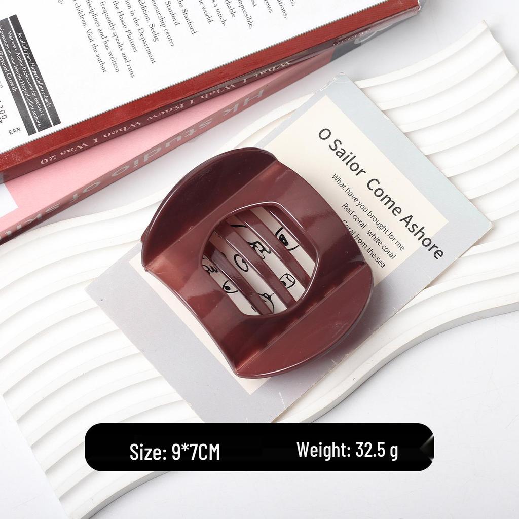 Hohle Quadratische Fünfzahn-Haarklammer: Vielseitiger horizontaler Clip für Kopfbedeckungen und Haarstyling