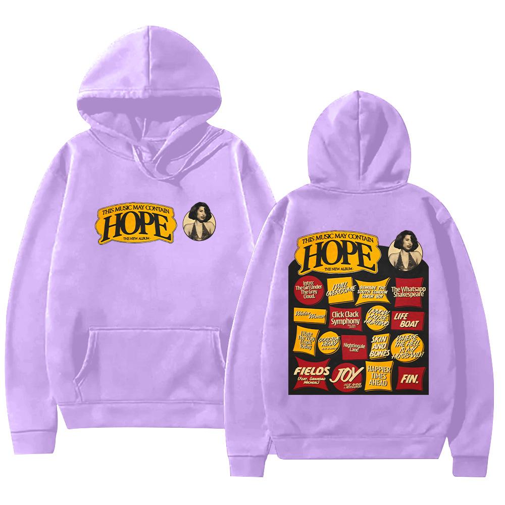 Raye This Music May Contain Hope Hoodie Harajuku Graphic Print Clothes Fashion High Street Sweatshirt Unisex Long Sleeve Pullover