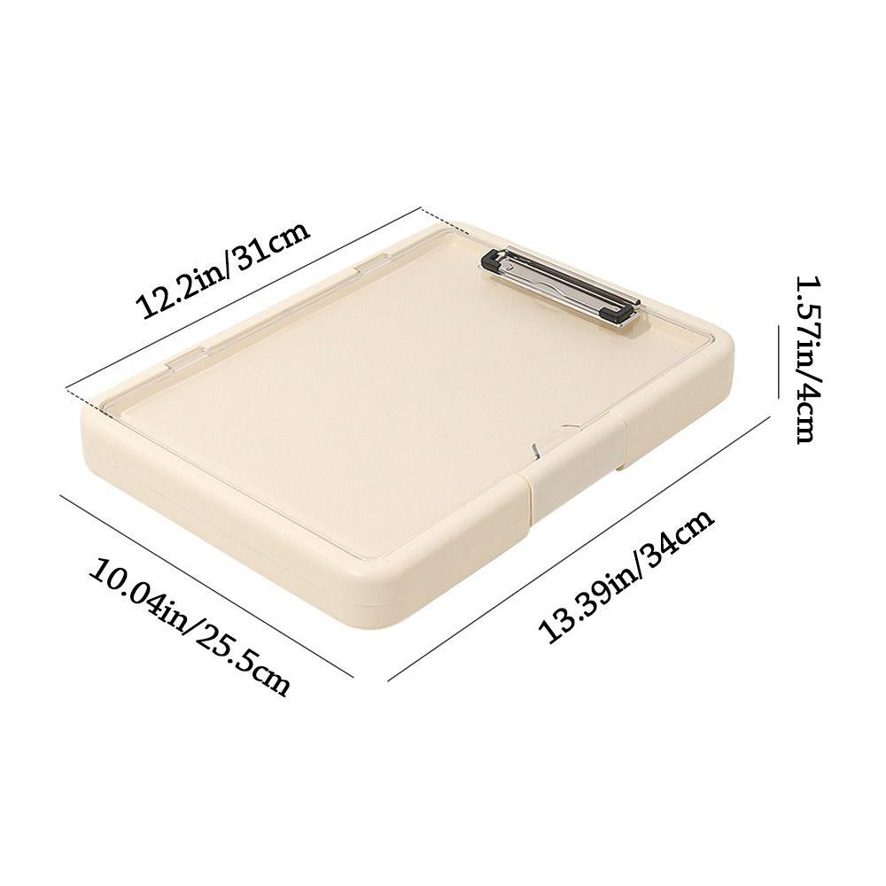 Stackable A4 File Clipboard Dustproof And Moisture-Proof Transparent File Storage Paper Organizer Memo Clip Board File Organizer