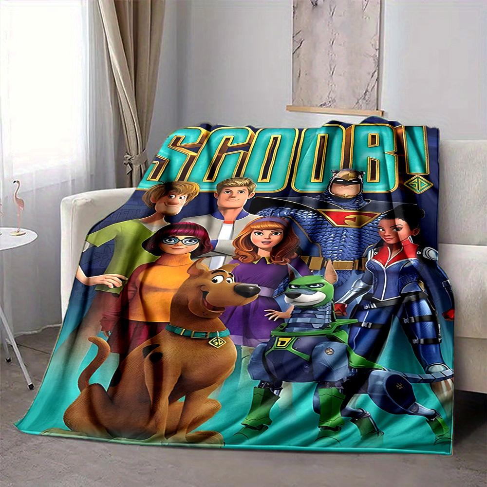 1pc Scooby-Doo Mystery Flannel Throw Blanket - Lightweight Soft Warm All-Season Blanket for Sofa, Bed, Travel, Camping L1029093