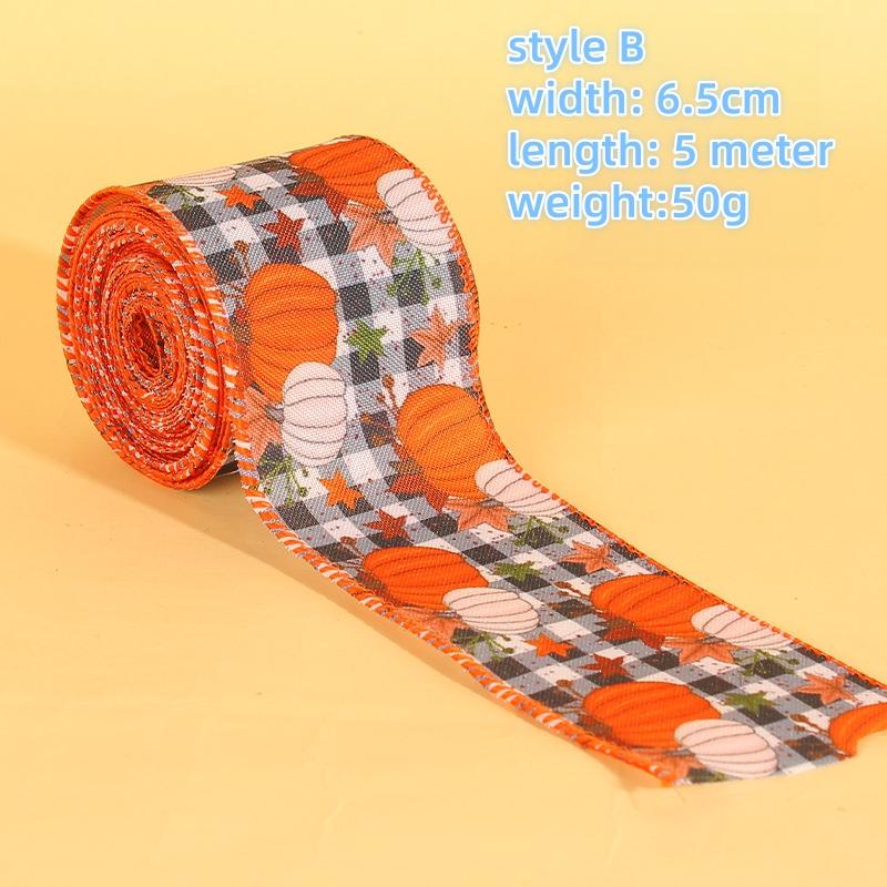 5m Harvest festival decor ribbon, thanksgiving festival decorative ribbon