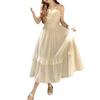 Mushroom Edge Suspender Dress: Sweet Waist-Slimming, Fairy-Inspired Summer 2025 Long Dress for Women