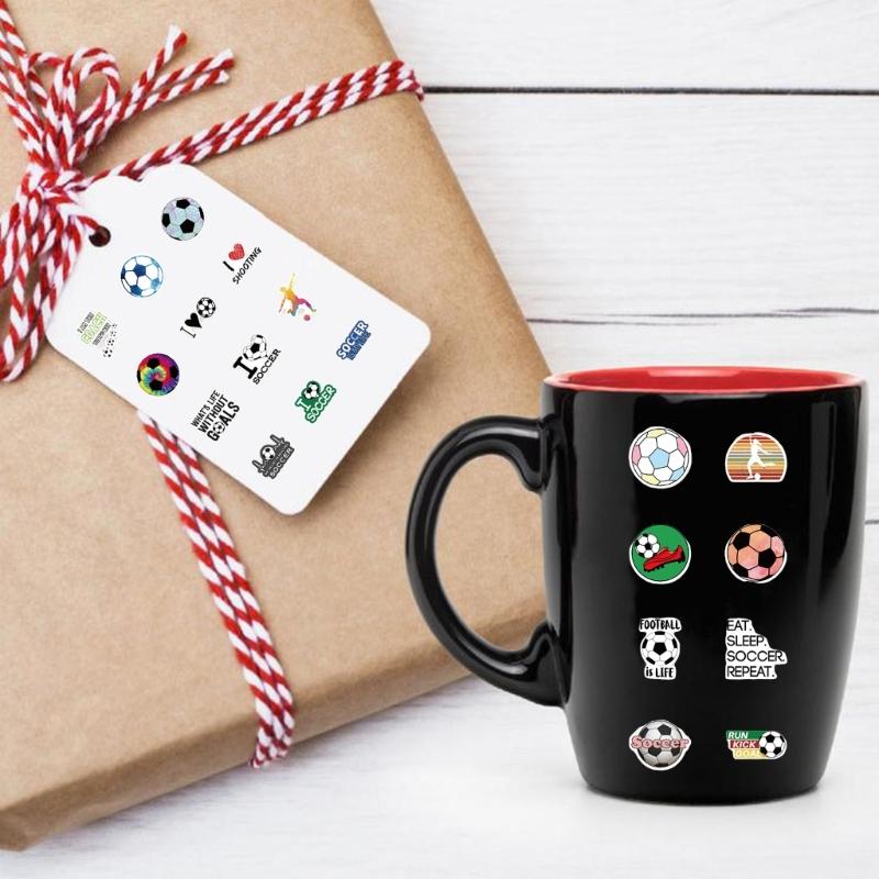 Soccer Football Stickers Teachers School Decals Waterproof Vehicle Soccer Stickers for Skateboard Water Bottle