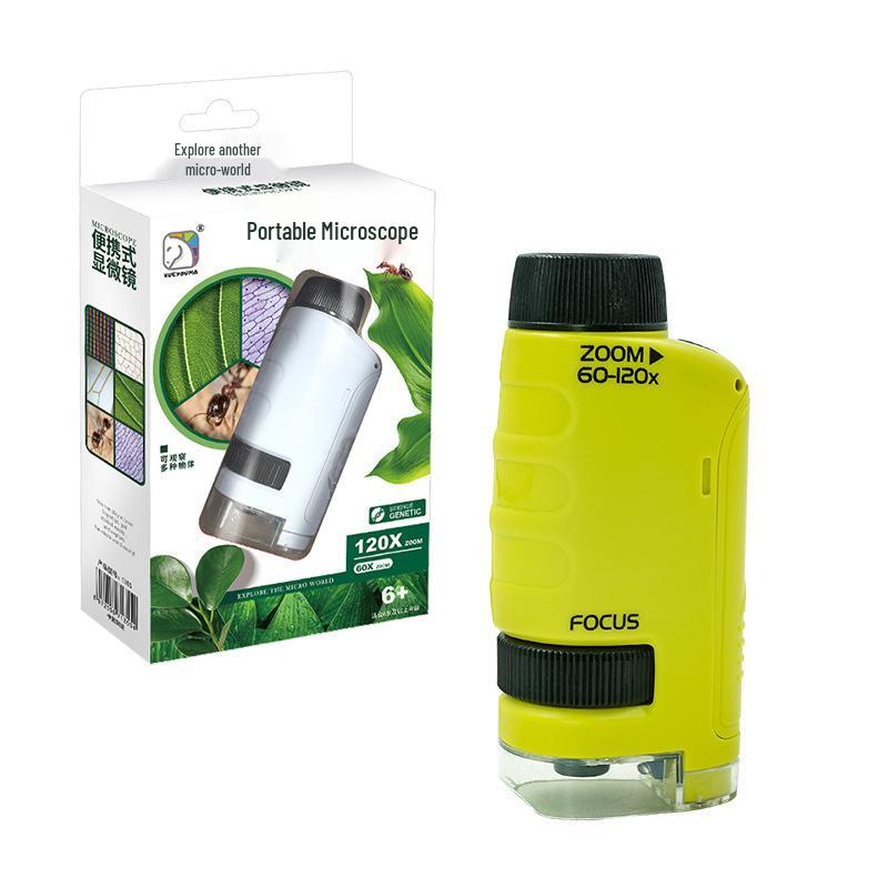 Portable Kids' Microscope Science Kit - Educational Toy for Primary & Middle School Students, Perfect Gift for Boys & Girls