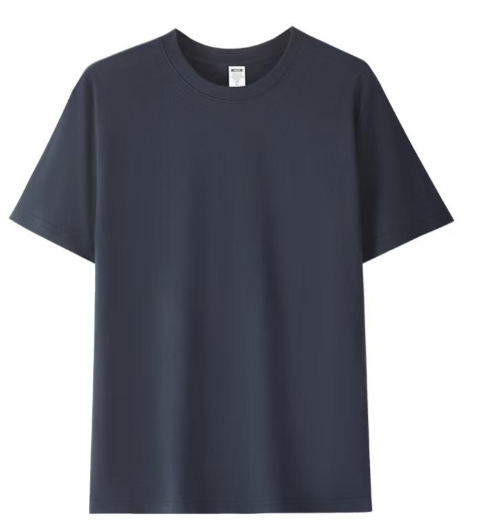In Stock: 200G Pure Cotton Children's Short Sleeve Round Neck T-shirt - Customizable Class or Parent-Child Uniform