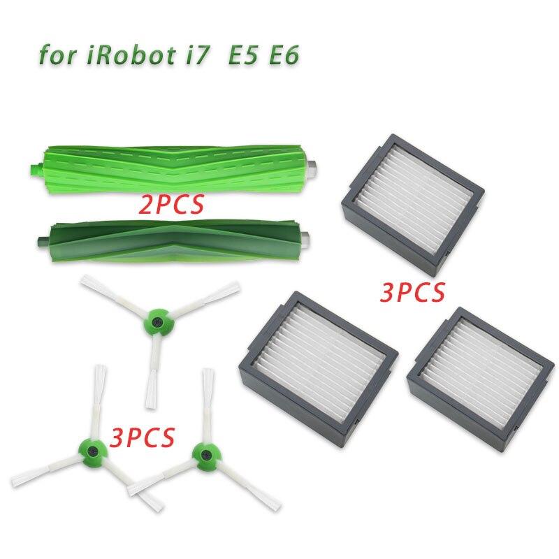 Accessories Brush Roll Side Brush Hepa Filter for iRobot Roomba I7 E5 E6 I Series Robot Vacuum Cleaner Replacement Spare Parts