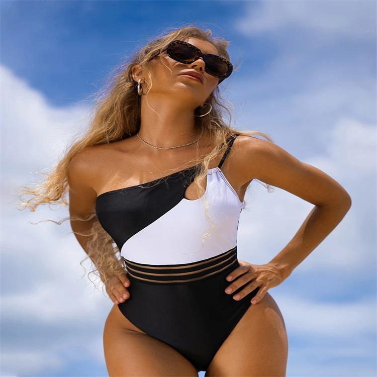 Swimsuit women's bikini one-piece swimsuit splicing bikini