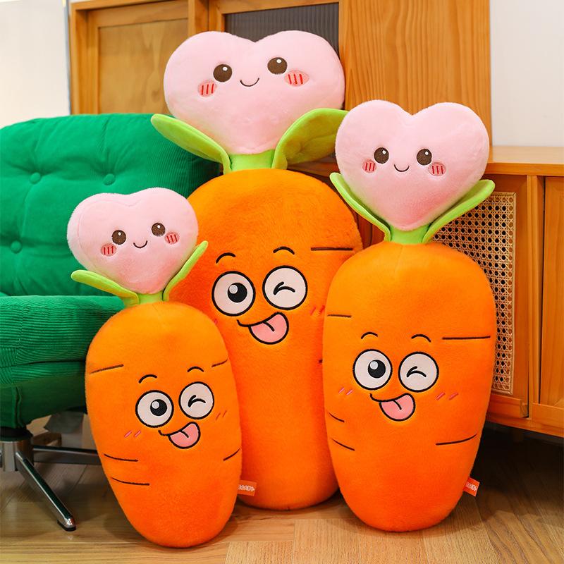 Funny Flower Heart Radish Plush Toy Love Carrot Doll Doll Girl Leg Sleeping Throw Pillow Gift