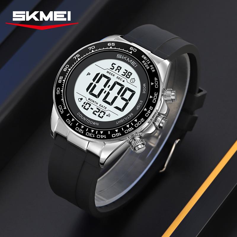 Skmei 2592 Hot Sell Top 10 Brand Mens Digital Watch Original Silicone Band Water Proof Chronograph in Stock Sports Watch Factory