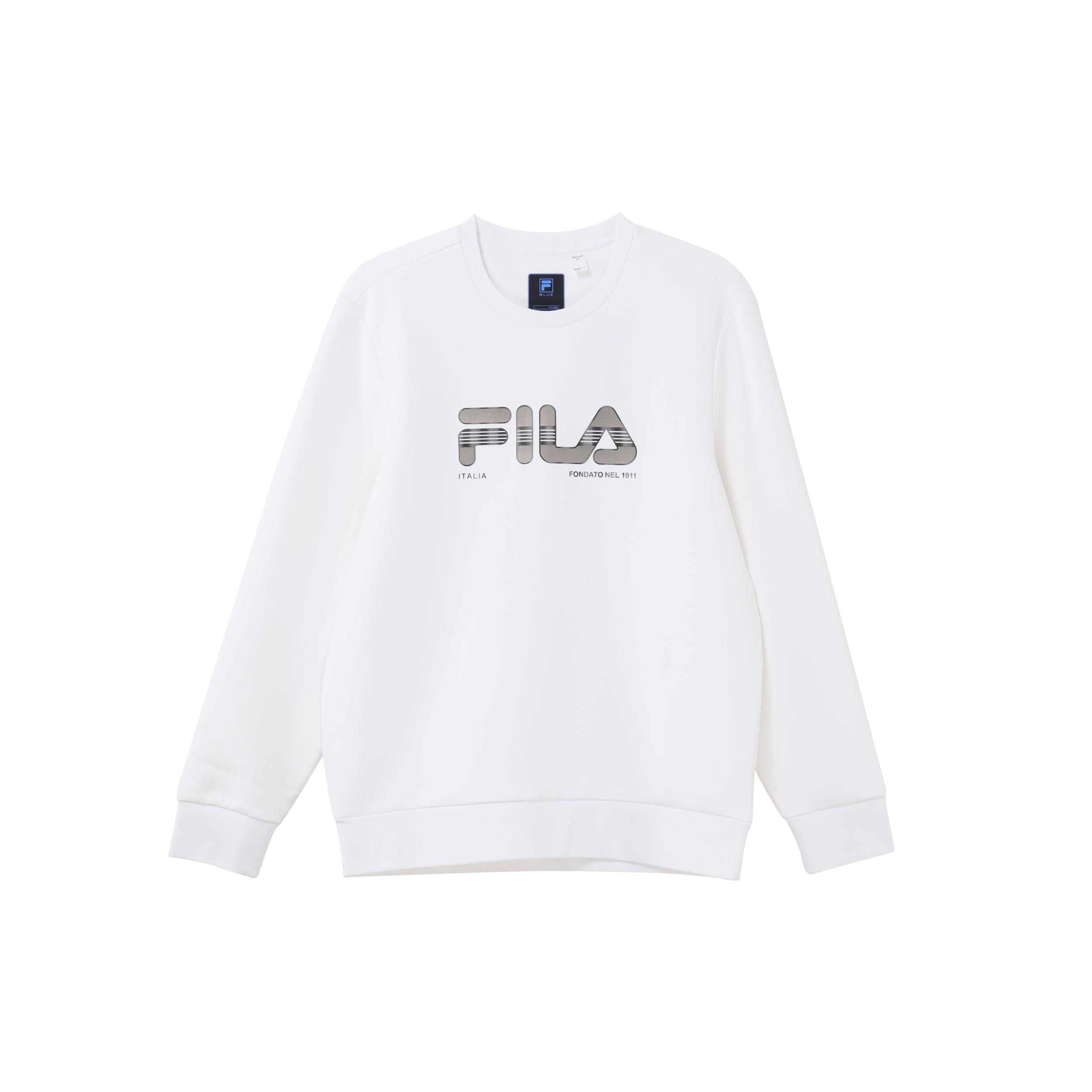 

New FILA Sweatshirt Men s Standard White F11M342211F-WT XXL