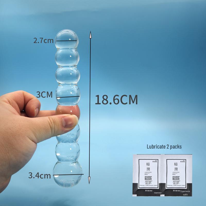 Crystal Glass Anal Toy with G-Spot Stimulation & Beads – Unisex Pleasure