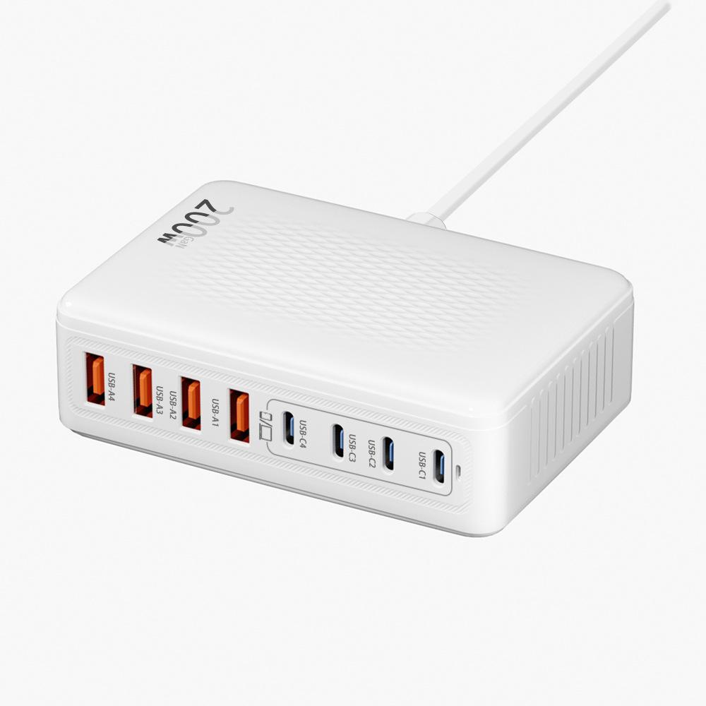 New 200W Gallium Nitride Charger Suitable for Apple 15 Charger Samsung Charger Mobile Phone Charger