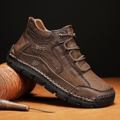 Golden Sapling Ankle Boots Men Retro Leather Shoes Men's Winter Boots Leisure Outdoor Trekking Footwear Casual Work Shoe