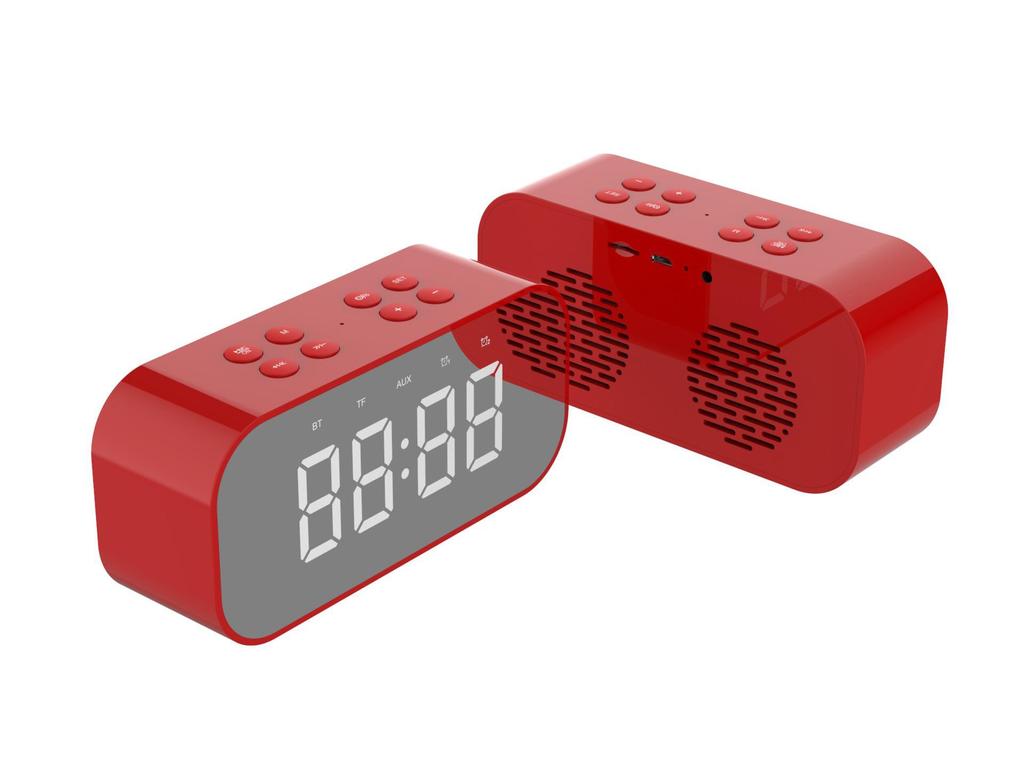 Bluetooth Wireless LED Alarm Clock Speaker with Mirror and Gift Card