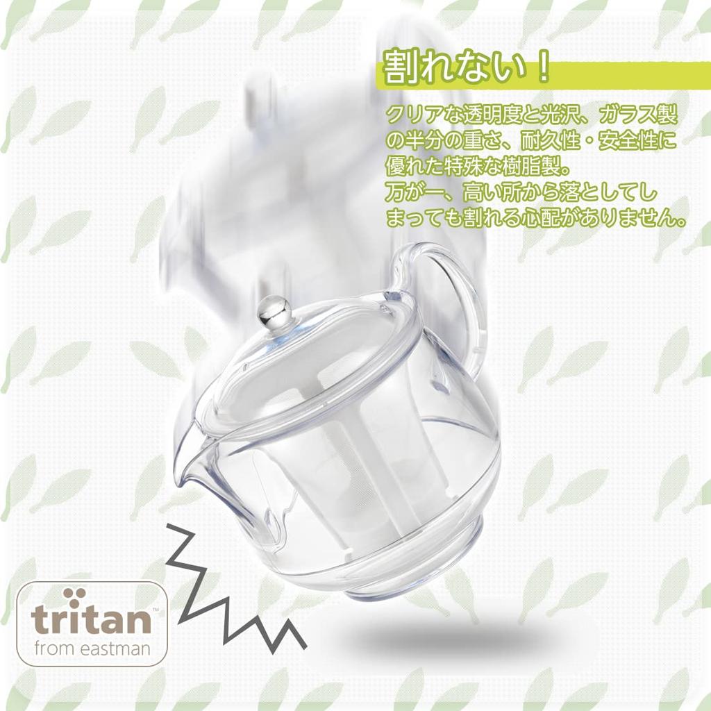 Ake Shokusan Japanese Clear Tea Pot LL TW-3755 Clip Mesh