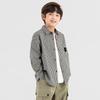 Duo Duo Jia Boy's Korean Style Black & White Plaid Long Sleeve Shirt
