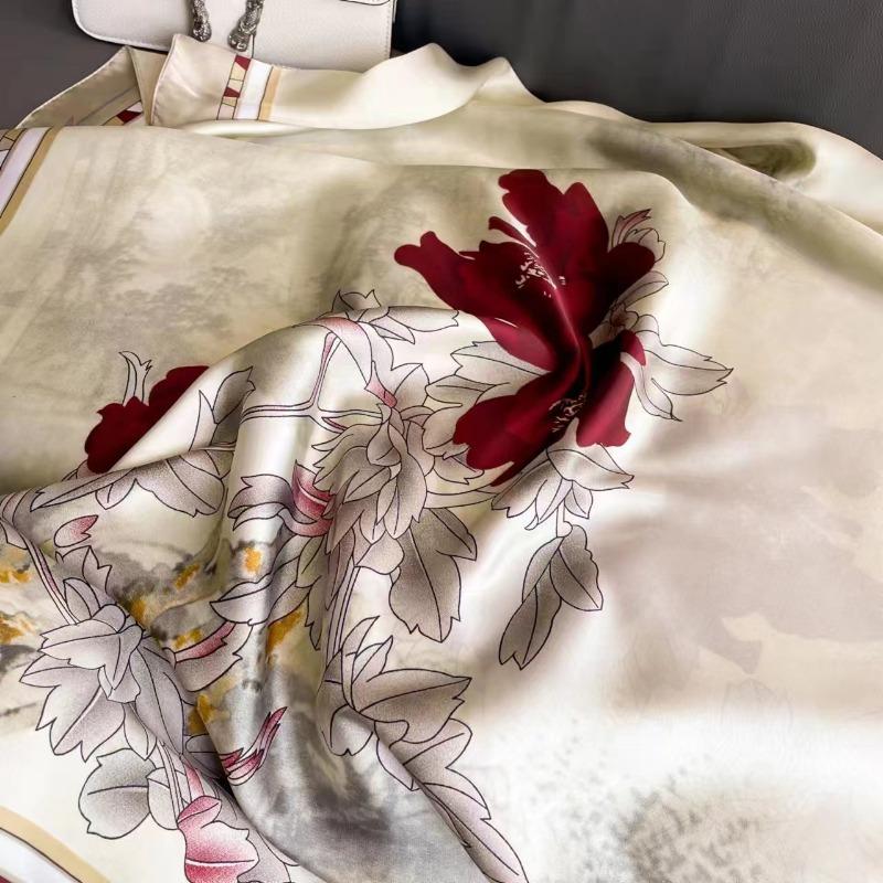 Women S Long Silk Like Scarf Summer Beach Sun Protection Fashion Scarf