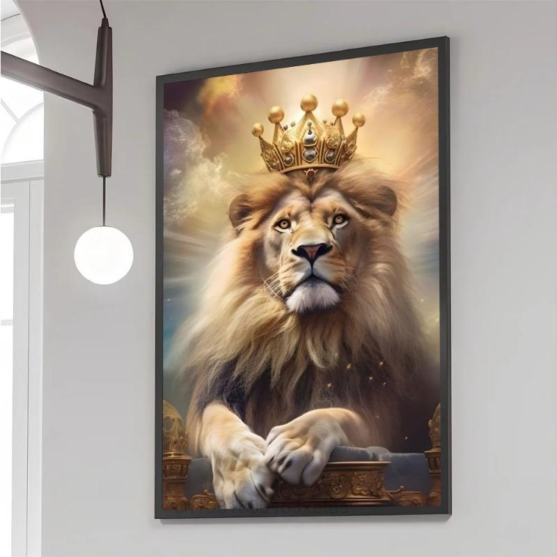 

Корона Лев Король Королева Плакат Бумага Печать Главная Спальня Вход Бар Кафе Искусство Живопись Украшения 21cm×30cm NoFrame