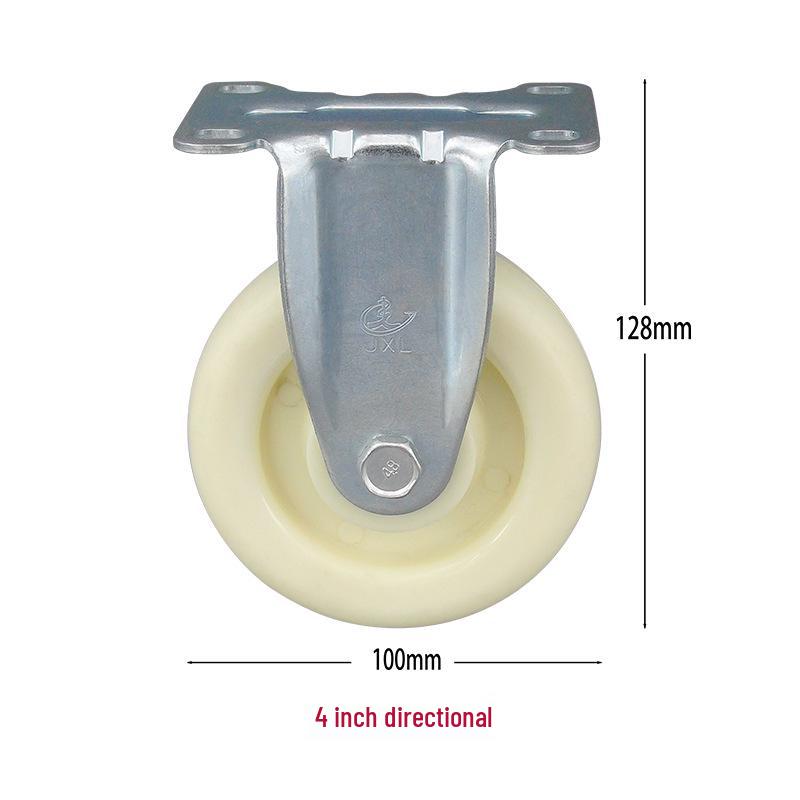 PP Nylon Swivel, Fixed, & Braked Casters - Trolley & Equipment Wheels, 3-5 Inch