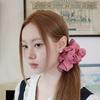Pink Flower Scrunchie