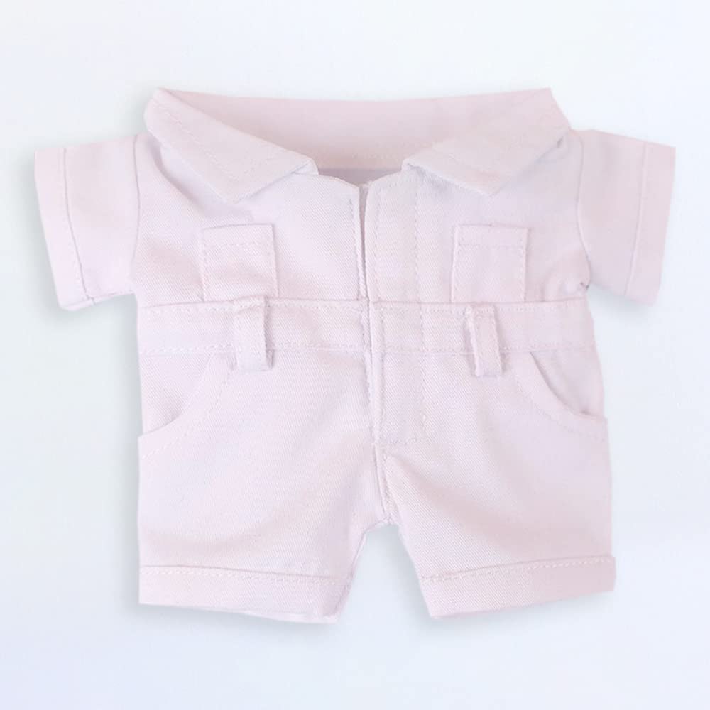 niannyyhouse 20cm Doll Clothes, Plush Doll Coveralls, Muppet Outfit, Cotton Doll Clothes, Baby Doll Clothes (White-2)
