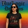 Sip Happens Wine T-shirt Funny Rose Glass Tee for Wine Lovers & Drinkers