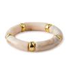 Summer Acrylic Bamboo Beads Bracelet for Women Multi Color Stretchy Resin Girls Charm Couple Bangles Men Jewelry Gift