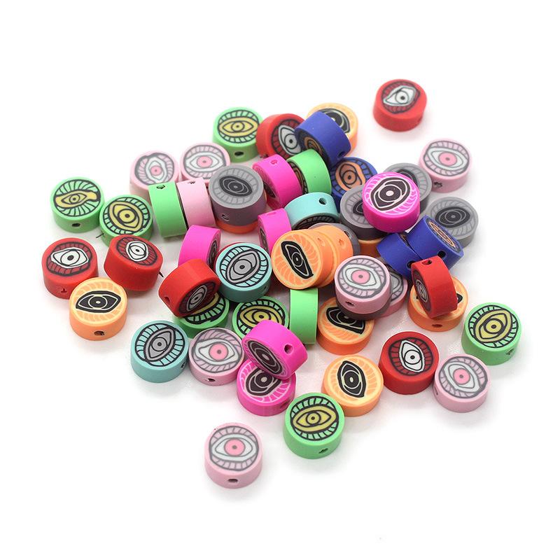 Soft Pottery Pieces Beaded Diy Mobile Phone Chain Accessories Loose Beads Smiley Face Letters Animal Fruit Mixed Soft Pottery