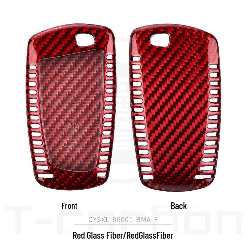 BMW Carbon Fiber Key Case for X1, X3, X5, X6, 3 Series, and 7 Series.