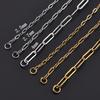 2.5/2.7/4mm Stainless Steel Gold/Silver Color Paper Clip Link Chain Necklace Fashion Jewelry Can Be Customized Length 14-30inch